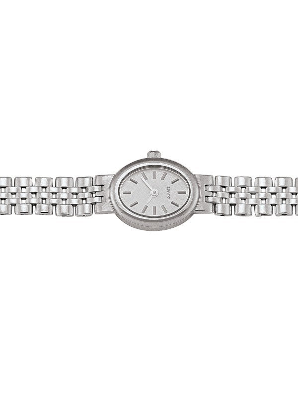 N3905 - LADIES WHITE GOLD OVAL FACE WATCH