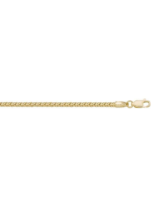 N415 - YELLOW GOLD HOLLOW POPCORN LINK