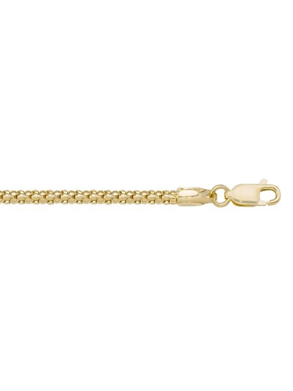 N416 - YELLOW GOLD HOLLOW POPCORN LINK