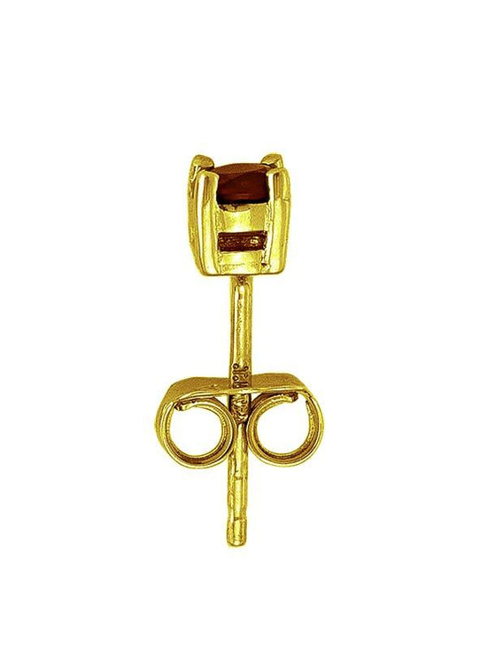N4901 - YELLOW GOLD CRYSTAL BIRTHSTONE STUD EARRING