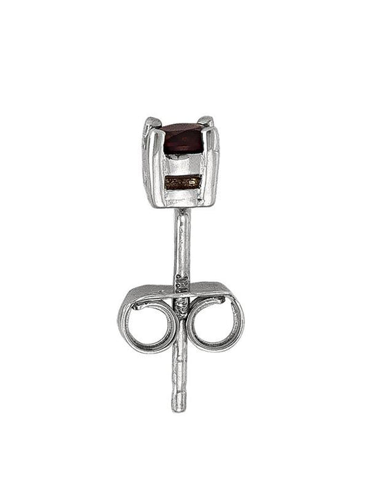N4901W - WHITE GOLD CRYSTAL BIRTHSTONE STUD EARRING