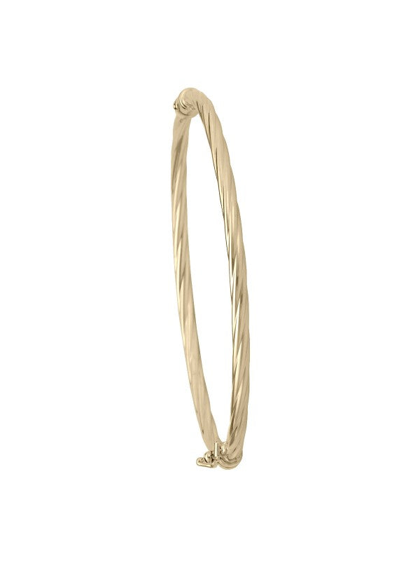 N5702 - 3MM YELLOW GOLD TWIST BANGLE