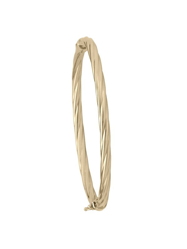 N5703 - 4MM YELLOW GOLD TWIST BANGLE