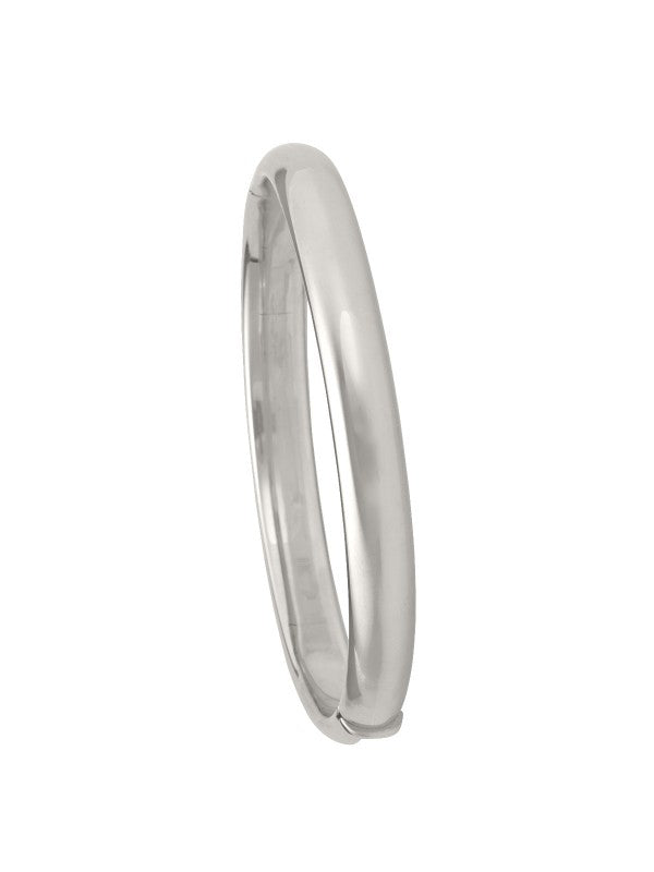 N5802 - WHITE GOLD HIGH POLISH HOLLOW BANGLE