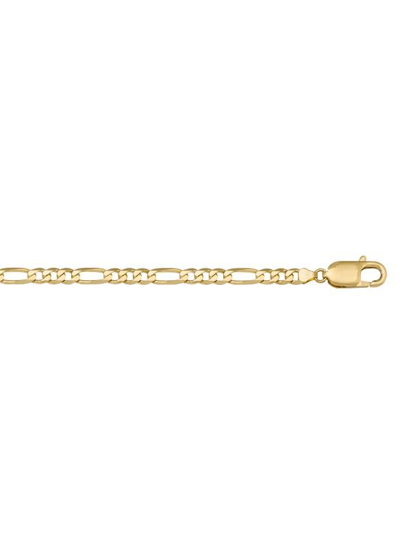 N704 - YELLOW GOLD HOLLOW FIGARO LINK