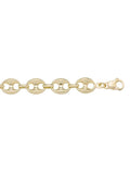 N727 - YELLOW GOLD HOLLOW PUFFED ANCHOR LINK