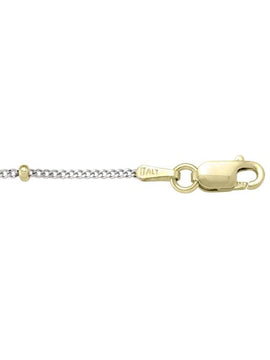 N904 - TWO TONE GOLD STATION BEAD LINK