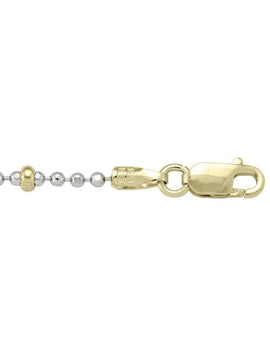 N907 - TWO TONE GOLD STATION BEAD LINK