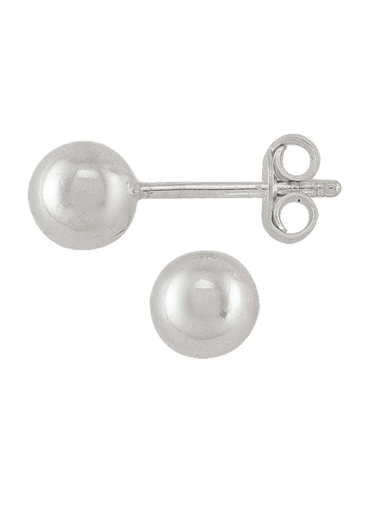 SIL-TEC-36 - STERLING SILVER 6MM BALL EARRING