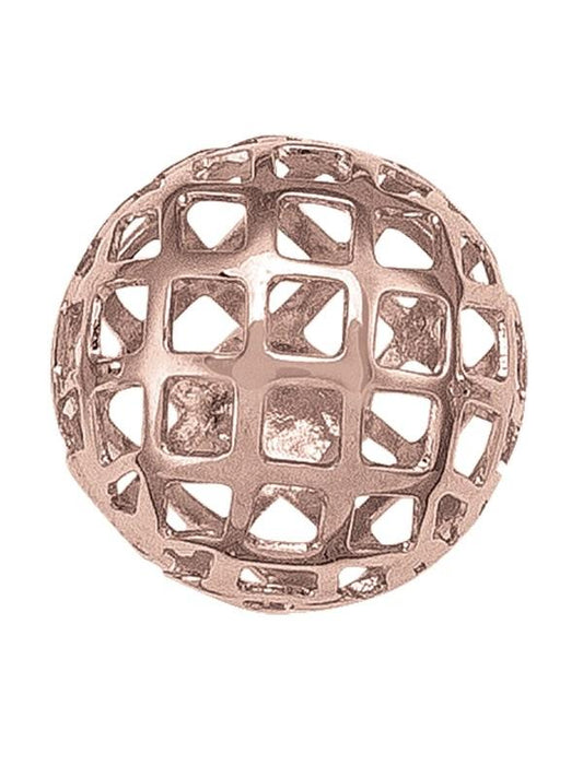 TA130 - PINK GOLD FILIGRI BALL STUD EARRING