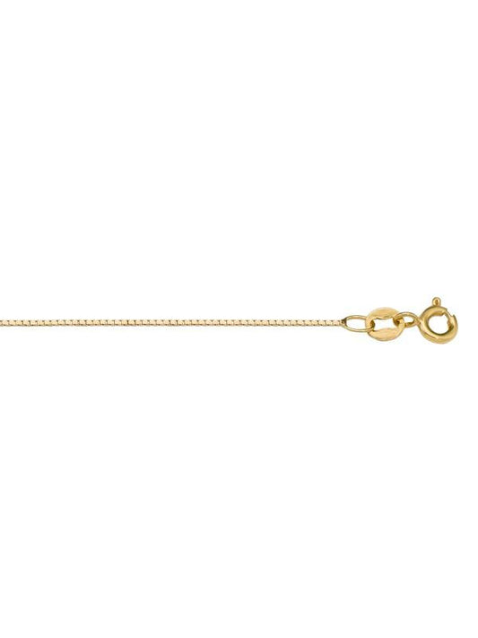 V012 - YELLOW GOLD LIGHTLY PLATED SOLID BOX LINK